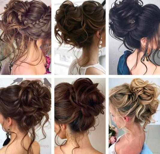 Party hair bun scrunchies